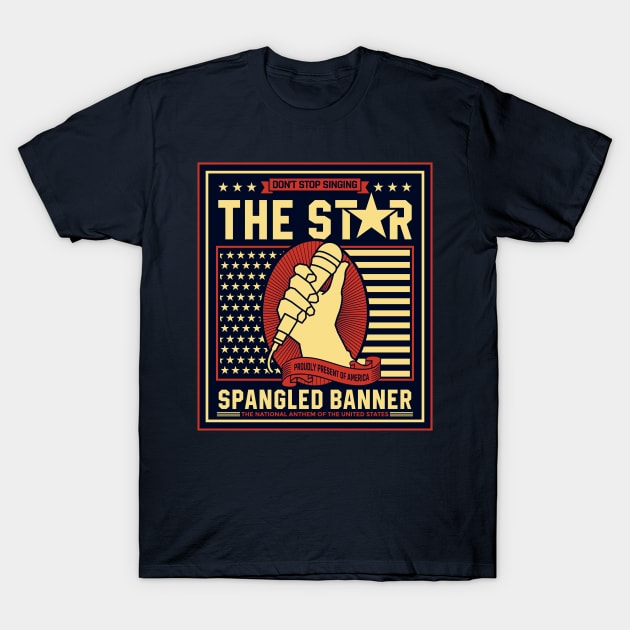 The Star Spangled Banner T-Shirt by Miatunasaray